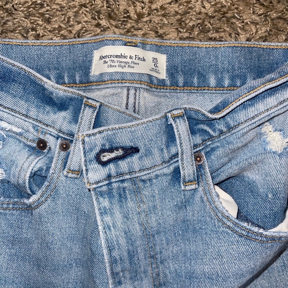 Abercrombie & Fitch Ultra High Rise Flare Jeans - Picture 2 of 3